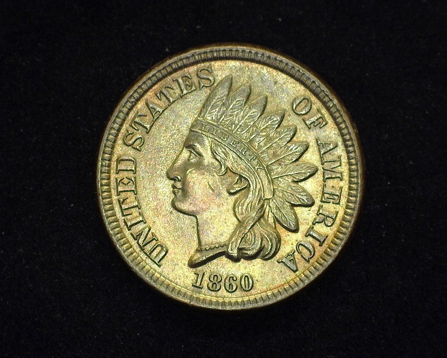 1860 Round bust Indian Head Penny/Cent BU - US Coin