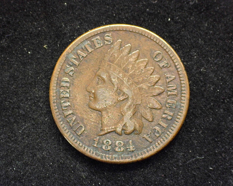 1884 Indian Head Penny/Cent F - US Coin