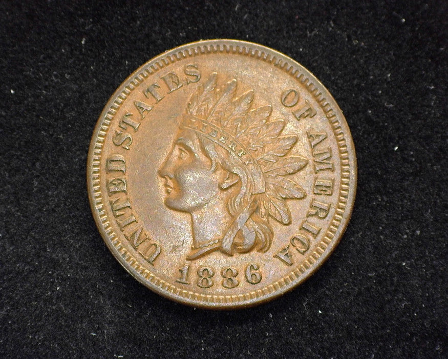1886 Type 1 Indian Head Penny/Cent XF - US Coin
