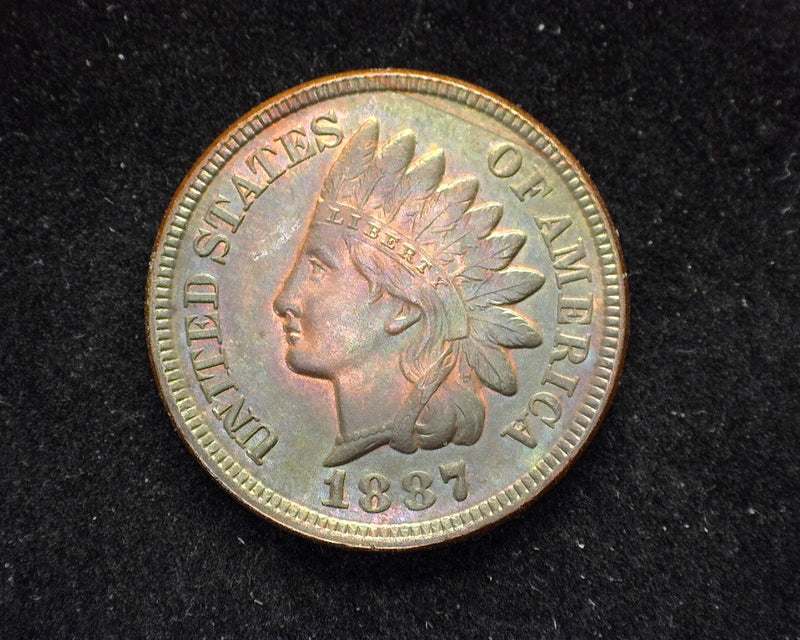 1887 Indian Head Penny/Cent Unc Brown - US Coin