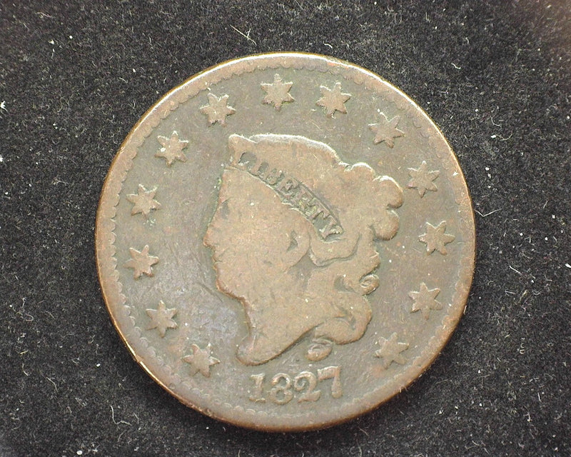 1827 Large Cent Coronet G - US Coin