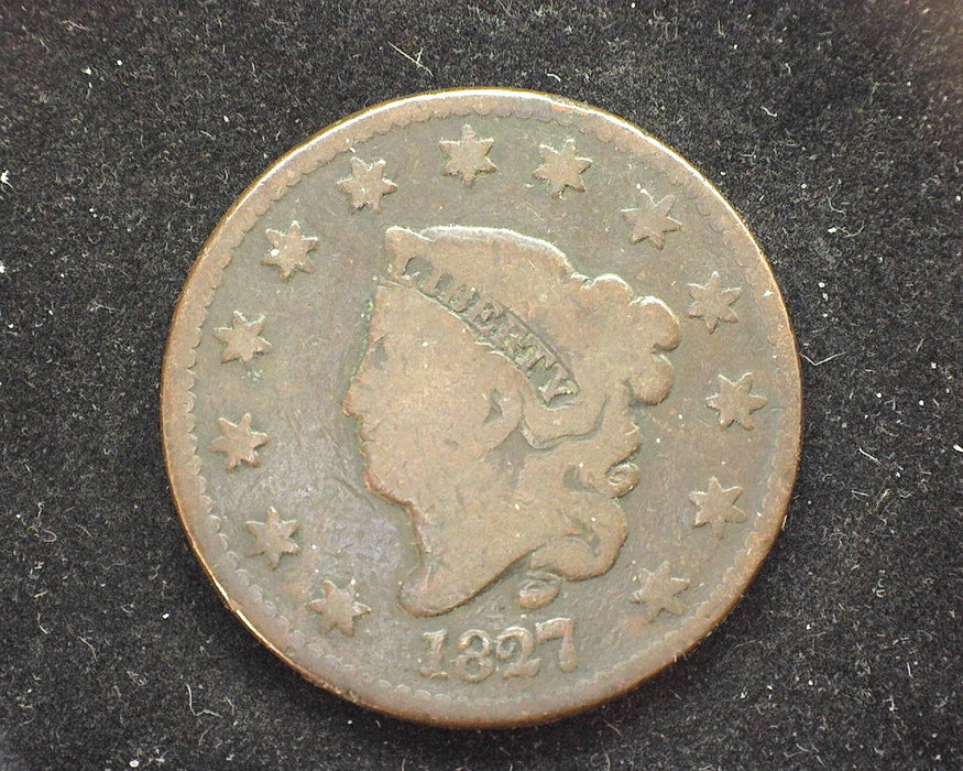 1827 Large Cent Coronet G - US Coin