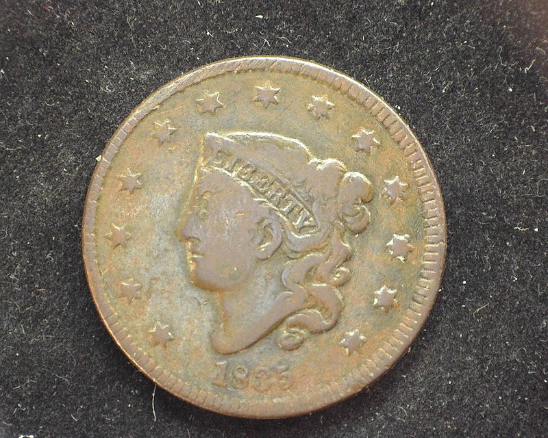 1835 Large Cent Coronet VG - US Coin
