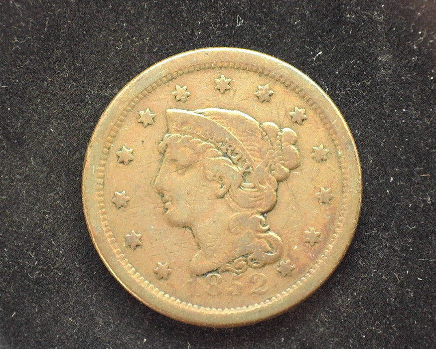 1852 Large Cent Coronet F - US Coin