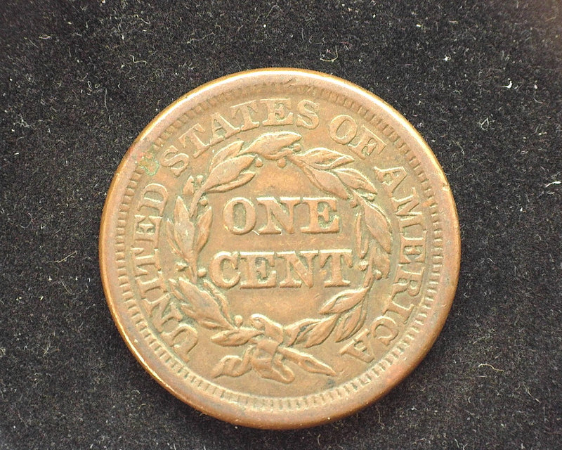 1853 Large Cent Coronet Small hit in cheek. XF - US Coin
