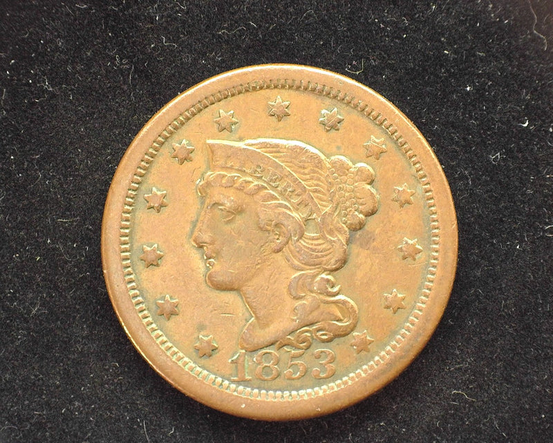 1853 Large Cent Coronet XF-40 - US Coin