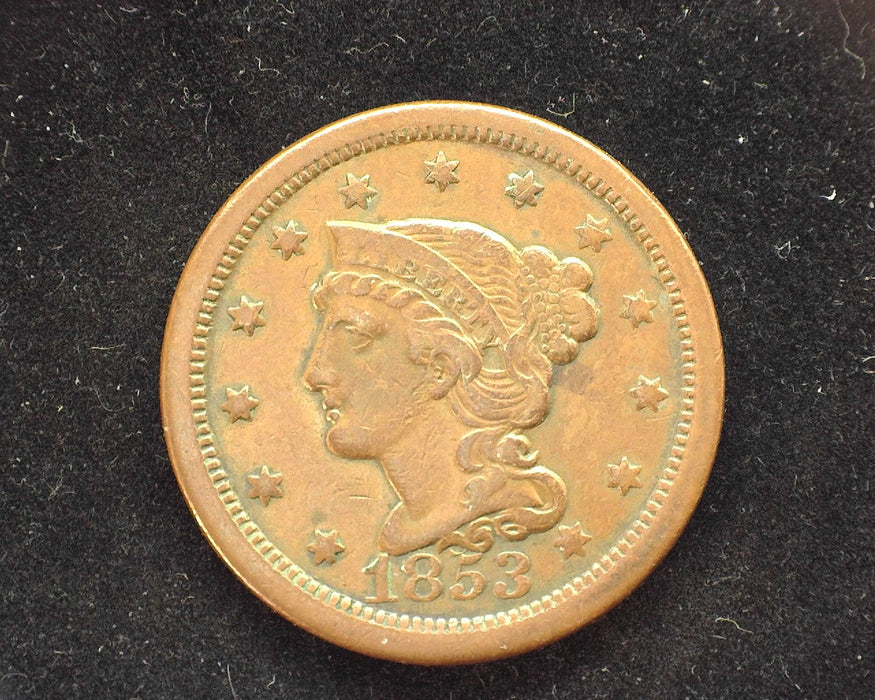 1853 Large Cent Coronet XF-40 - US Coin