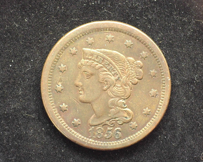 1856 Slanted 56 Large Cent Coronet XF - US Coin