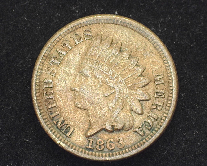 1863 Indian Head VF Penny/Cent - US Coin