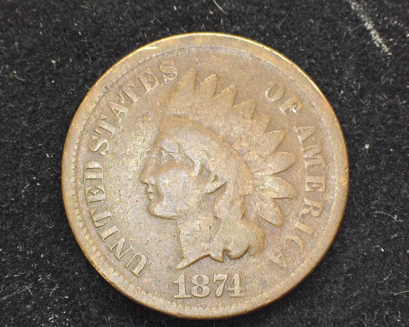 1874 Indian Head Penny/Cent G - US Coin