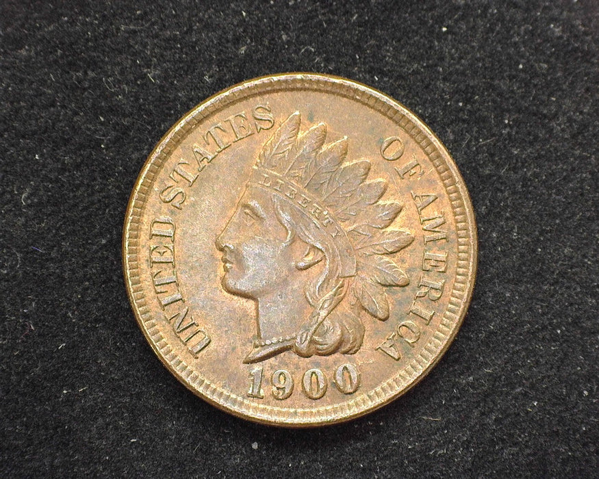 1900 Indian Head Penny/Cent Traces of red. AU - US Coin