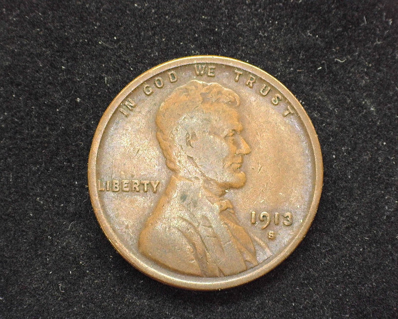 1913 S Lincoln Wheat Penny/Cent VG - US Coin