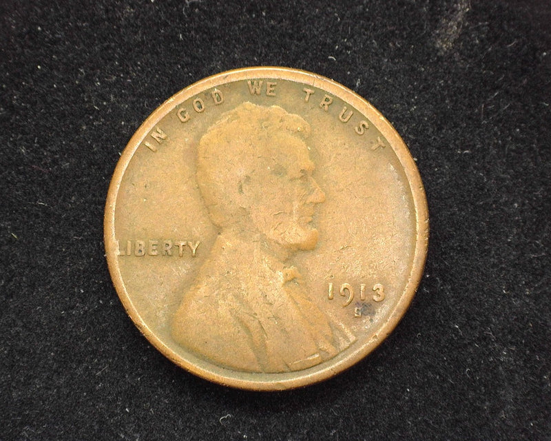 1913 S Lincoln Wheat Penny/Cent G - US Coin