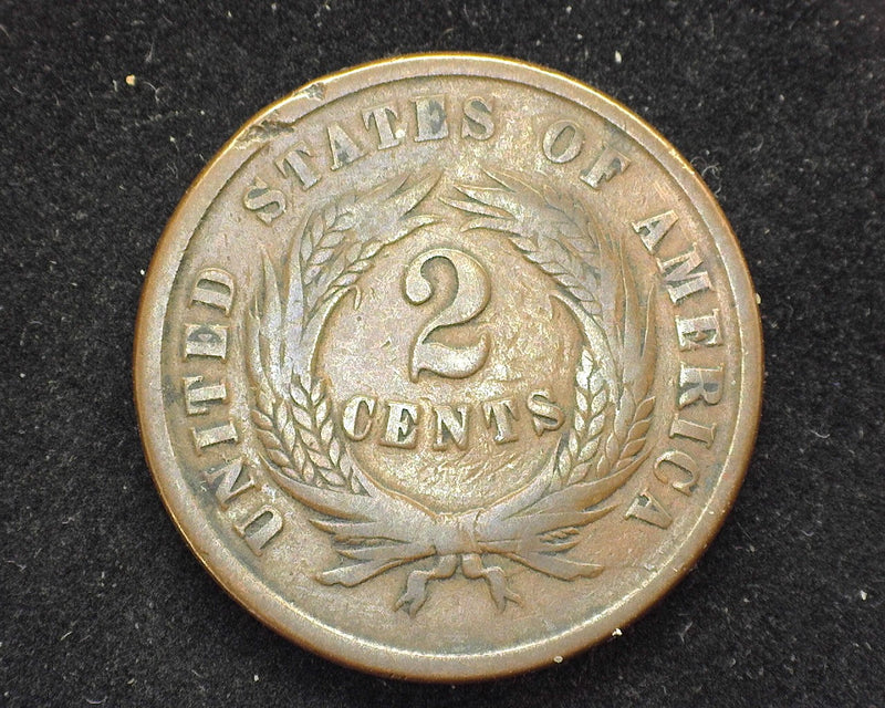 1864 Two Cent Piece VG - US Coin