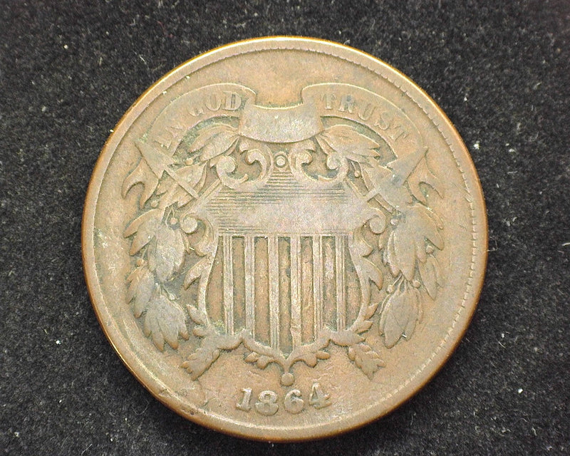 1864 Two Cent Piece VG - US Coin
