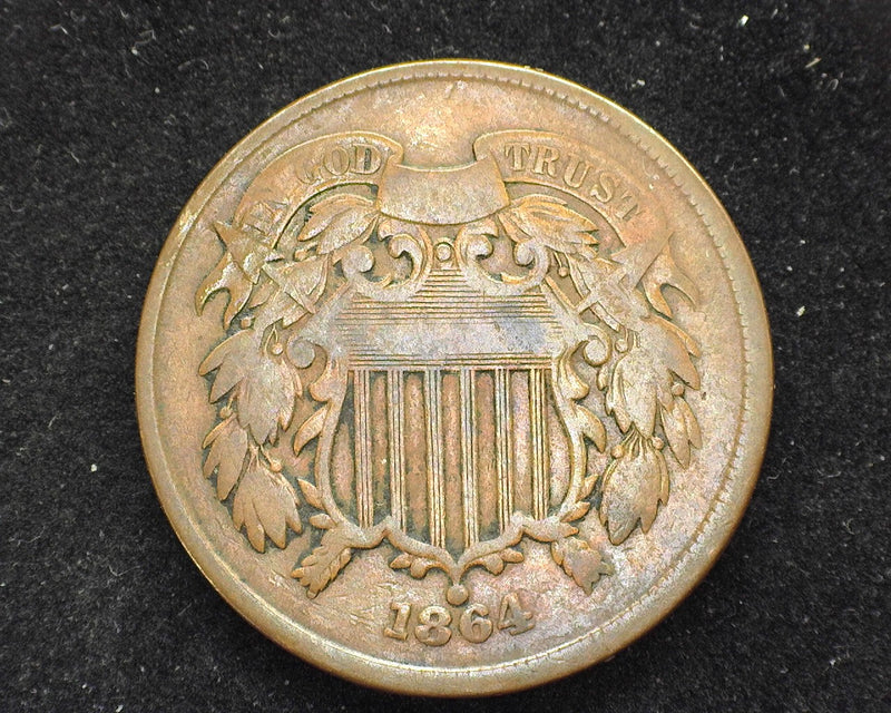 1864 Two Cent Piece VG - US Coin
