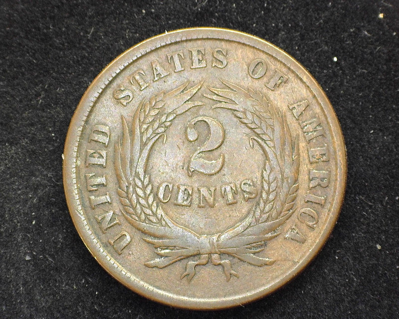 1864 Two Cent Piece VG - US Coin