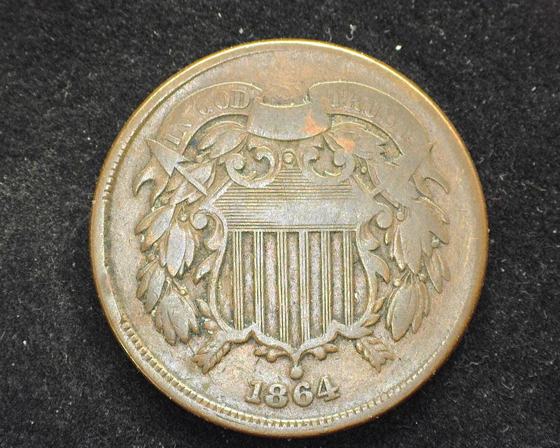 1864 Two Cent Piece VG - US Coin