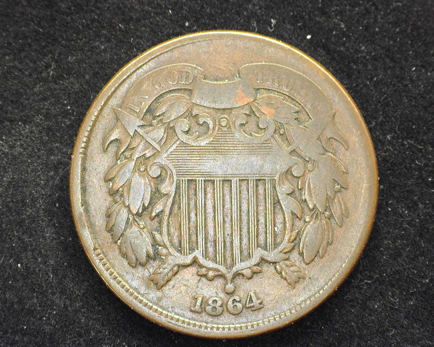 1864 Two Cent Piece VG - US Coin