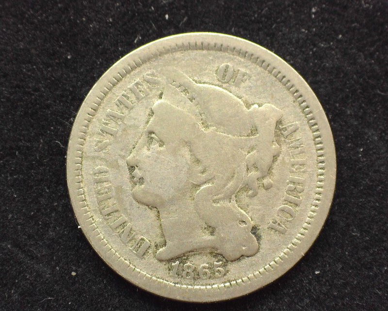 1865 Three Cent Nickel G - US Coin