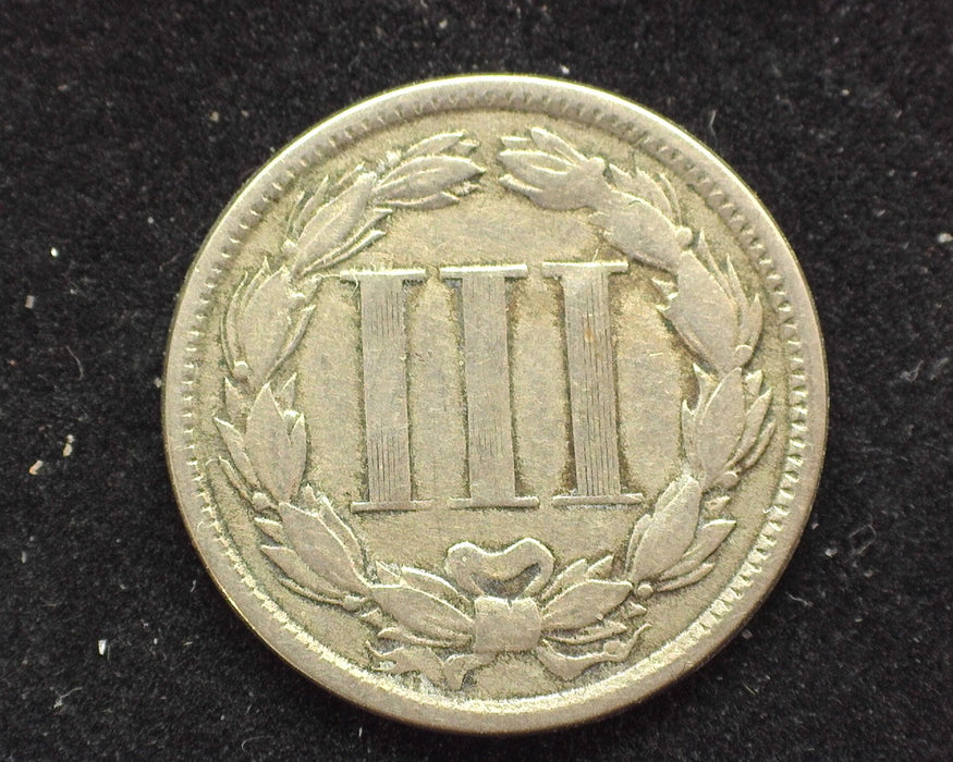 1865 Three Cent Nickel VG - US Coin