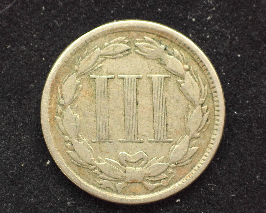1865 Three Cent Nickel F - US Coin