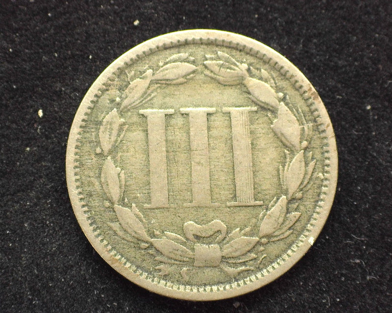 1866 Three Cent Nickel VG - US Coin