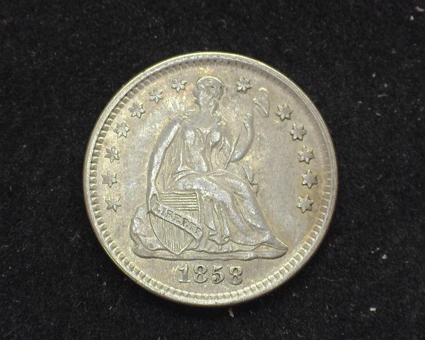 1858 Liberty Seated Half Dime XF - US Coin