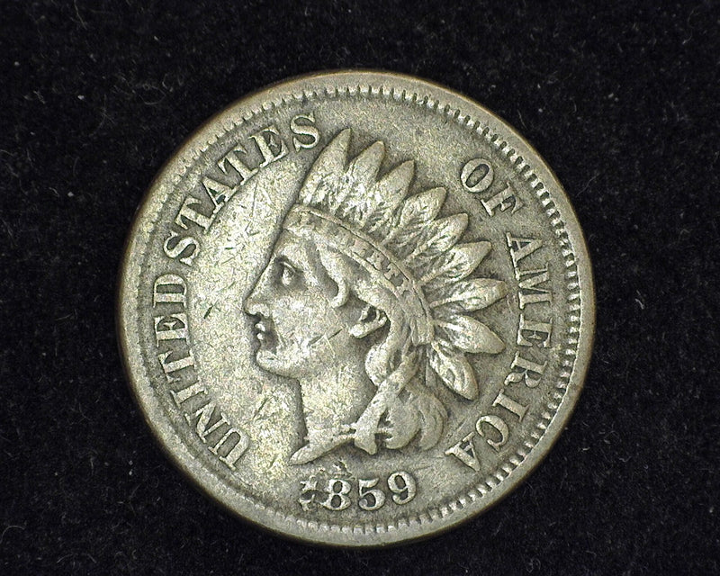 1859 Indian Head Penny/Cent F - US Coin