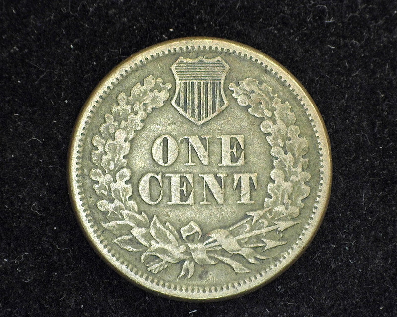 1860 Indian Head Penny/Cent Round bust F - US Coin