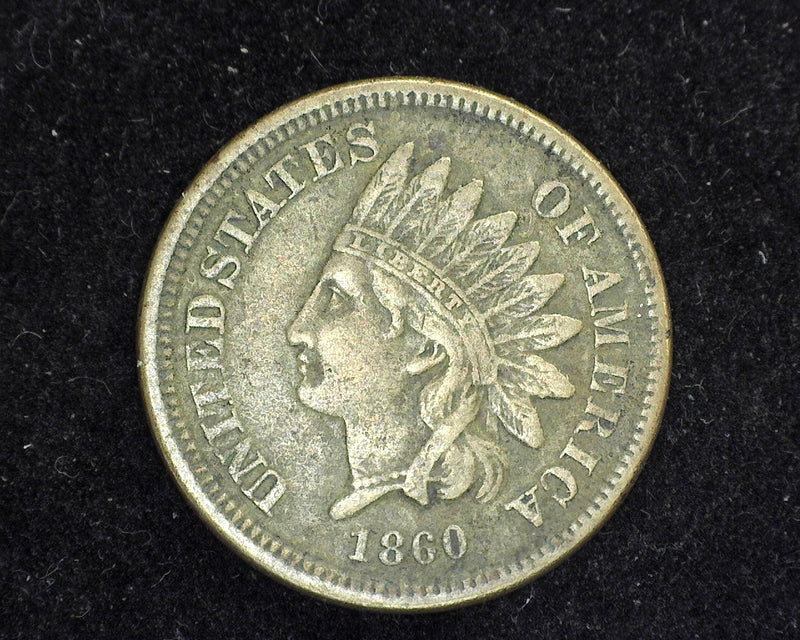 1860 Indian Head Penny/Cent Round bust F - US Coin