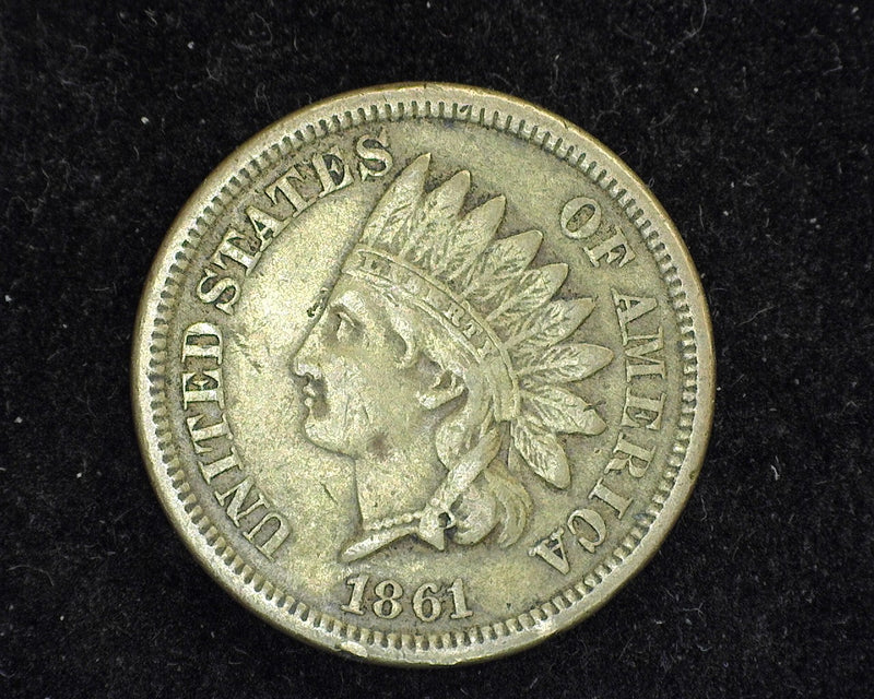 1861 Indian Head Penny/Cent F - US Coin