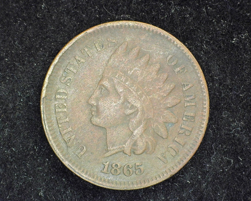 1865 Indian Head Penny/Cent F - US Coin