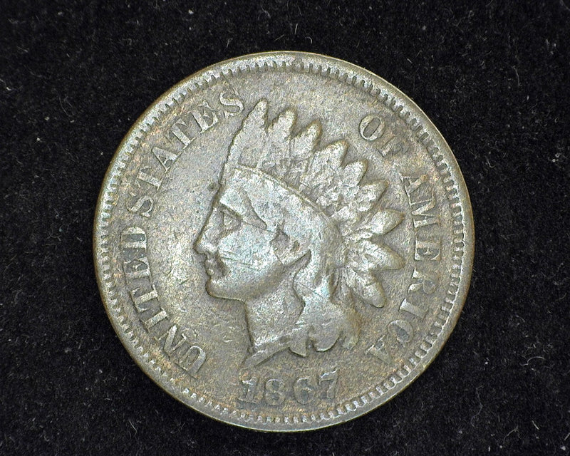 1867 Indian Head Penny/Cent VG - US Coin
