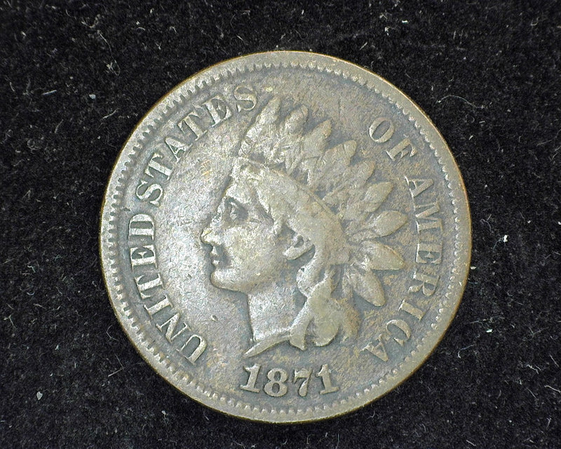 1871 Indian Head Penny/Cent VG - US Coin