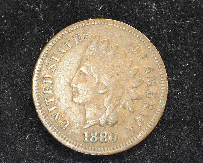 1880 Indian Head Penny/Cent F - US Coin