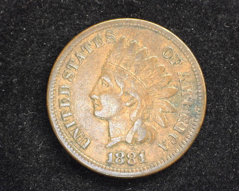 1881 Indian Head Penny/Cent F - US Coin