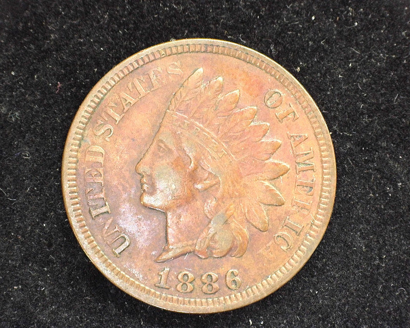 1886 Indian Head Penny/Cent VF/XF Var. 2 - US Coin