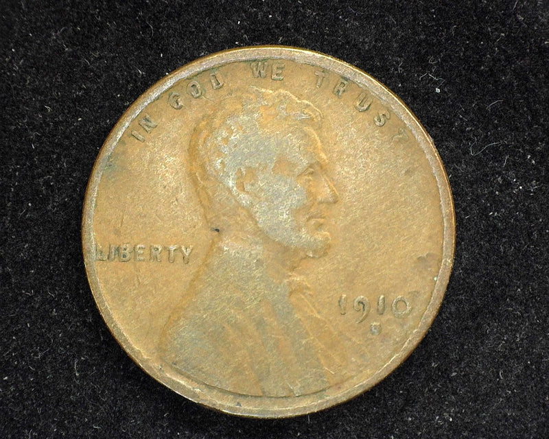 1910 S Lincoln Wheat Penny/Cent F - US Coin