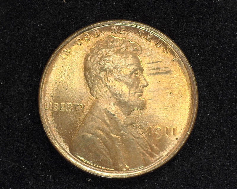 1911 Lincoln Wheat Penny/Cent BU Full red gem. - US Coin