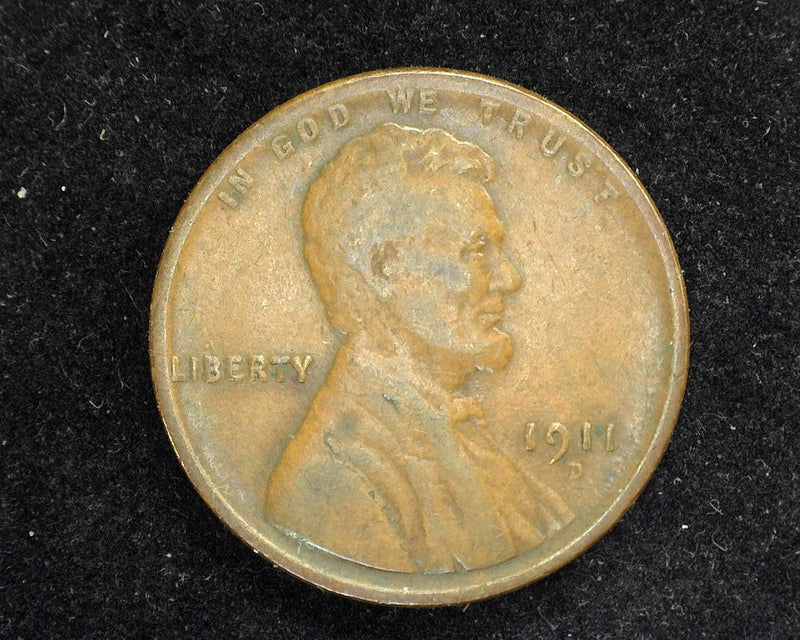1911 D Lincoln Wheat Penny/Cent F - US Coin