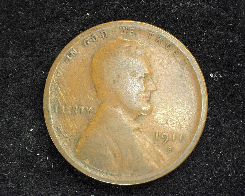 1911 S Lincoln Wheat Penny/Cent G - US Coin