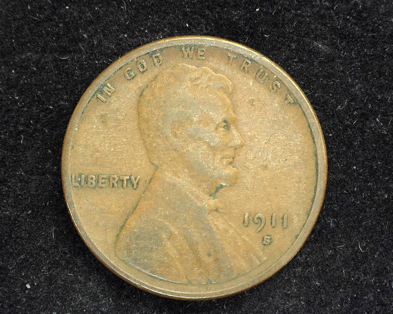 1911 S Lincoln Wheat Penny/Cent VF - US Coin