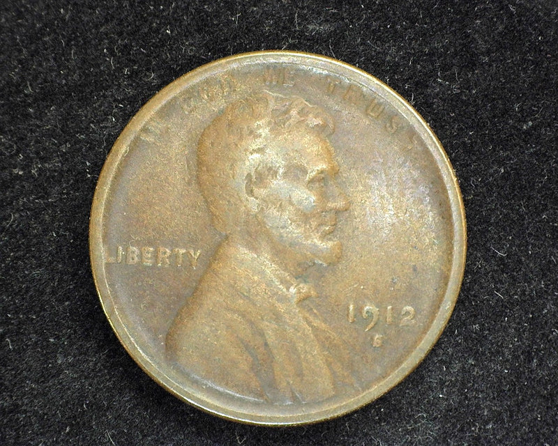 1912 S Lincoln Wheat Penny/Cent F - US Coin