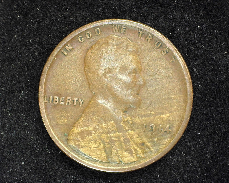 1914 S Lincoln Wheat Penny/Cent F - US Coin