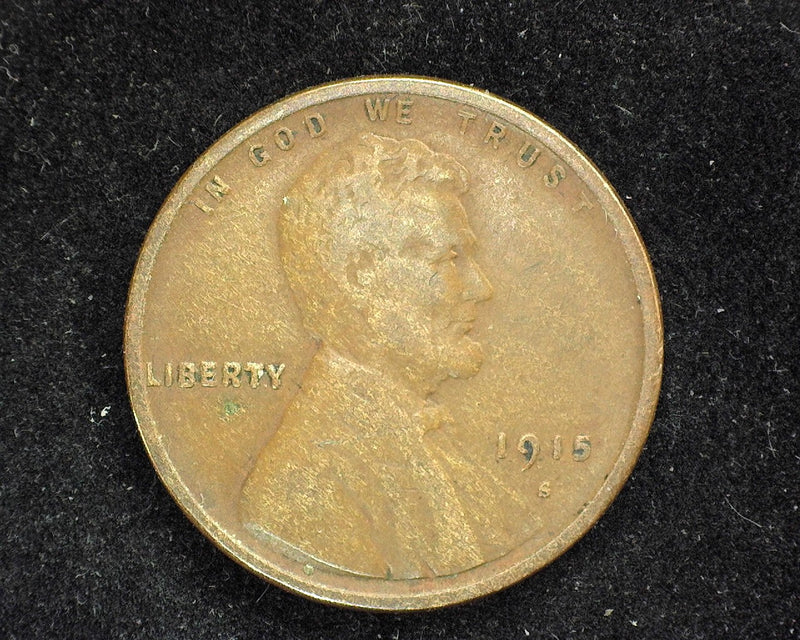 1915 S Lincoln Wheat Penny/Cent VG - US Coin