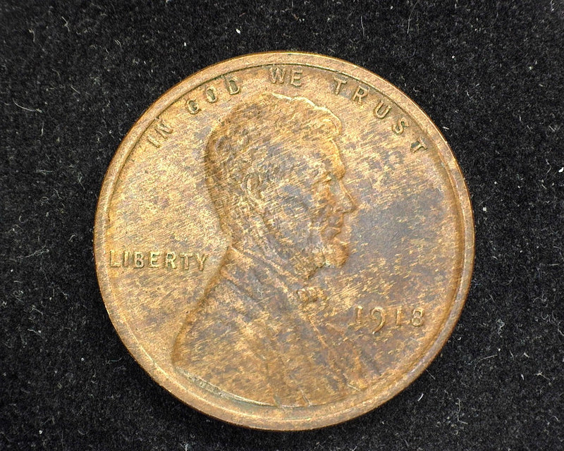 1918 Lincoln Wheat Penny/Cent AU - US Coin