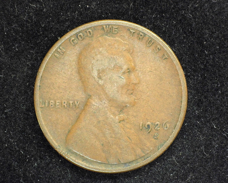 1926 S Lincoln Wheat Penny/Cent VG - US Coin