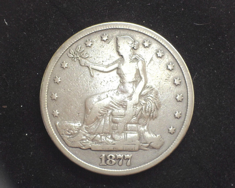 1877 Trade Dollar VG Light scratching. - US Coin