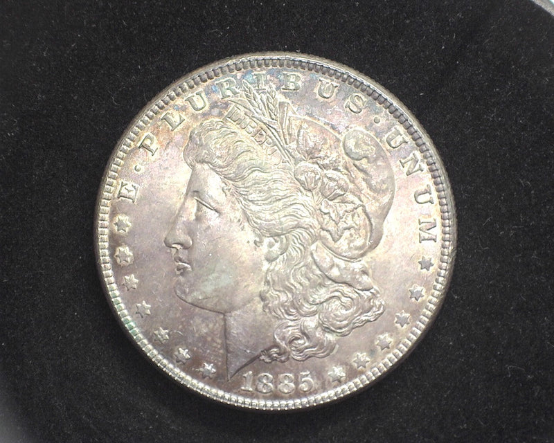 1885 Morgan Dollar BU Choice, beautiful obverse toning. - US Coin